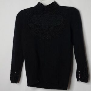 Le Roy Knitwear Lambswool rabbit hair sweater sz M